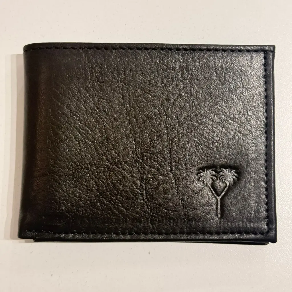 BILLETERA CUERO 1 VOLANTE NEGRA (8142)