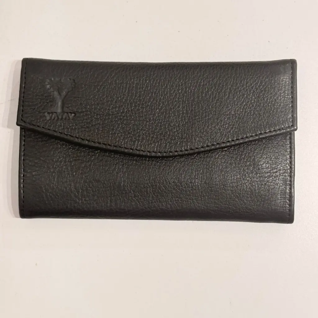 FICHERO DOBLE CUERO NEGRO (8125)